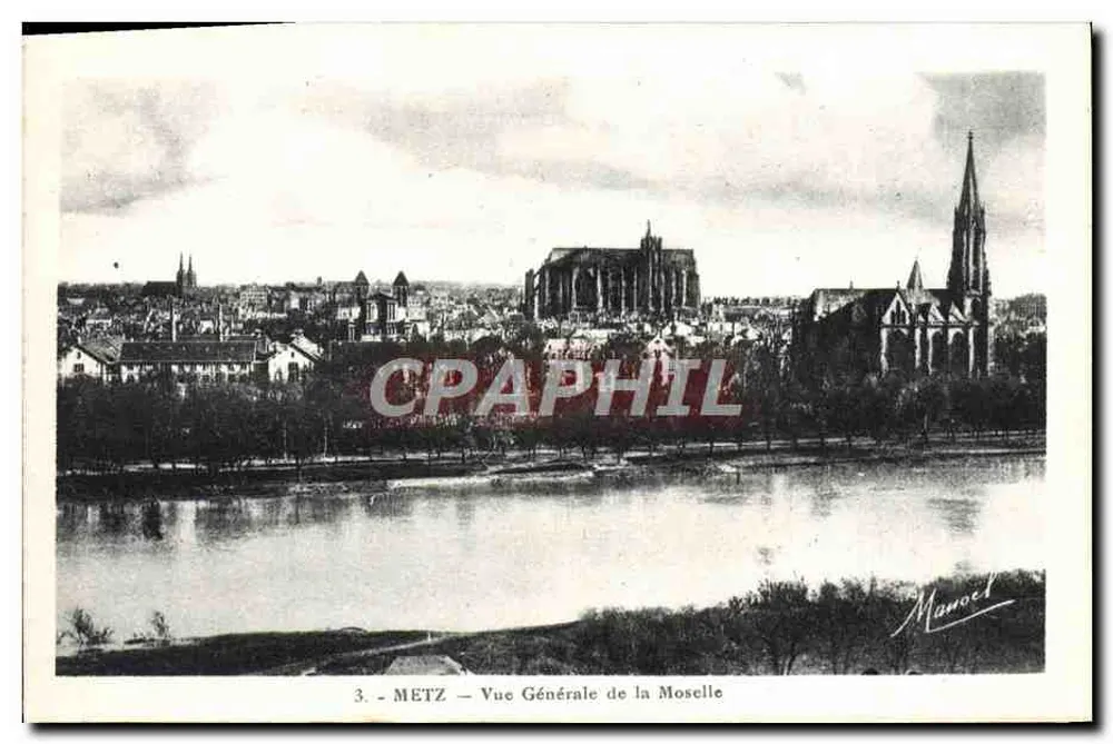 Metz — Vista Geral do Rio Mosela — Manooc - Frente