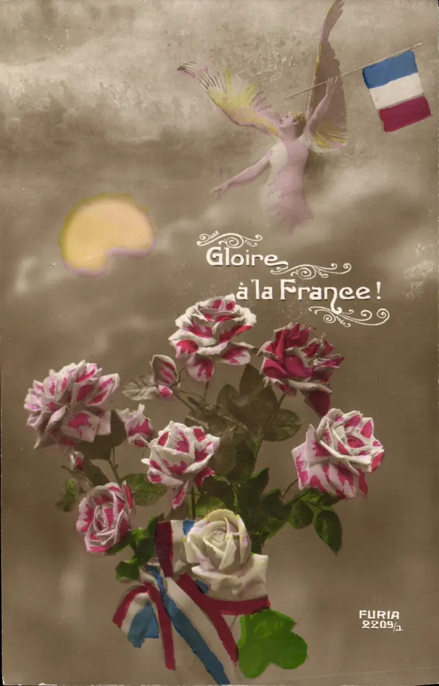 Gloire à la France — Engel mit französischer Fahne — FURIA 2209/3 - Vorderseite