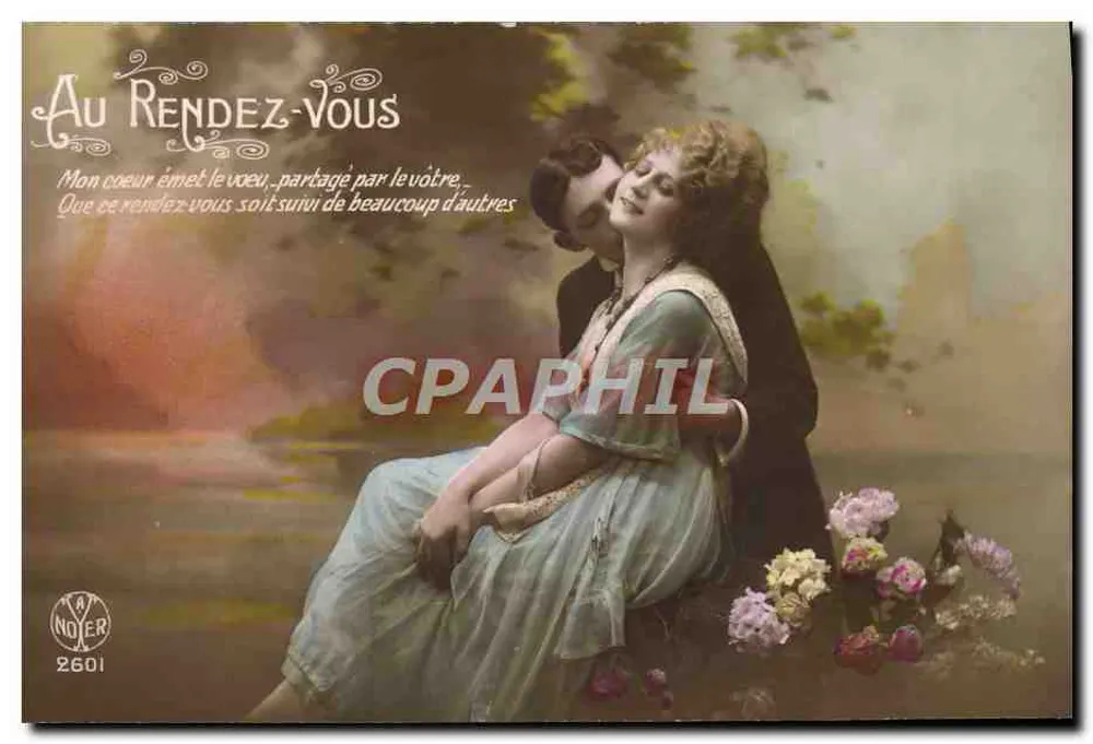 Au Rendez-Vous — romantische Szene — Noyer, n° 2601 - Vorderseite