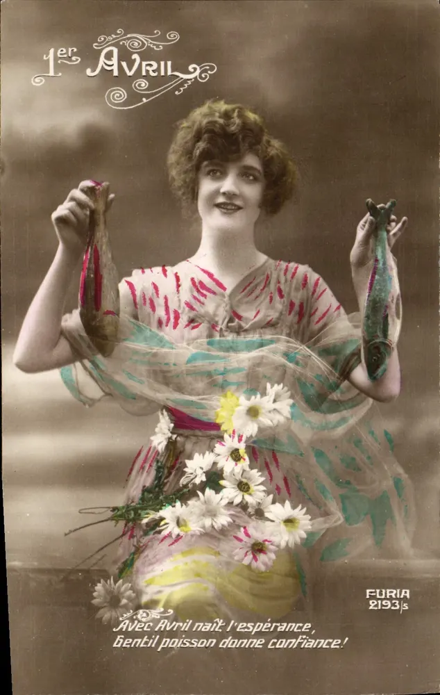 Féminin avec poissons — 1er Avril — Furia 2193 - Recto