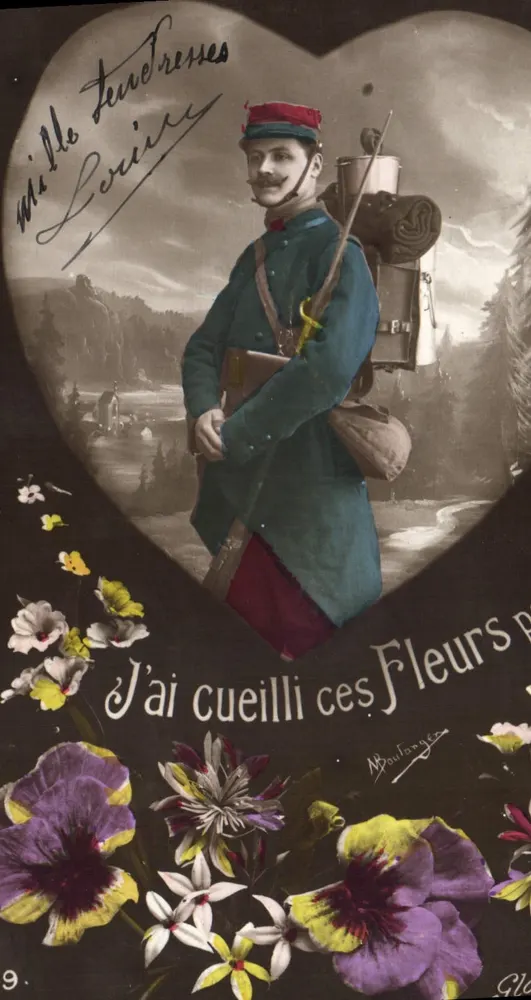 Soldat in Uniform — Kriegspostkarte — M. Boulanges, n°9 - Vorderseite