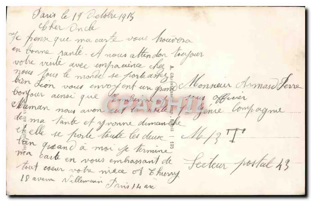 Pensée porte bonheur — G.B. 265 - Verso