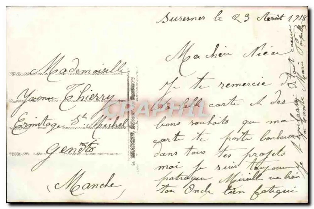 Junge Frau in rosa Kleid mit Blumenstrauß — Verlag S. & C. n° 4082 - Rückseite
