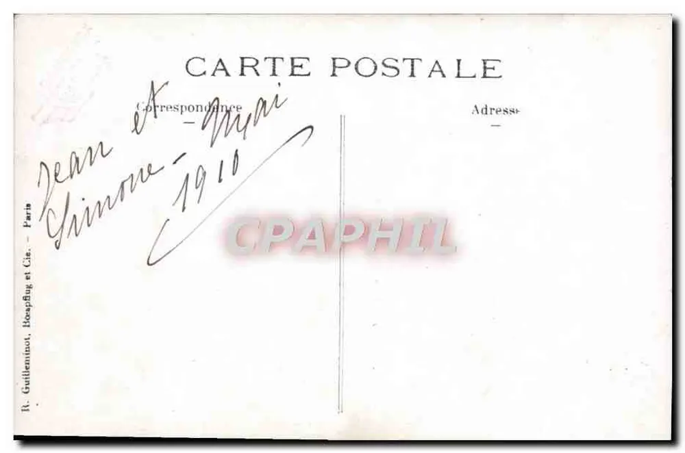 Dois crianças — estúdio fotográfico — R. Guilleninnot, Hoopflug e Cie, Paris - Verso