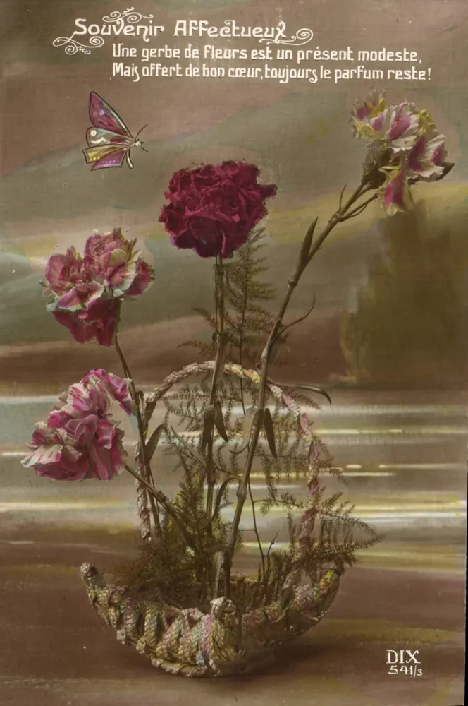 Arranjo de flores — Lembrança afetuosa — DIX 541/s - Frente