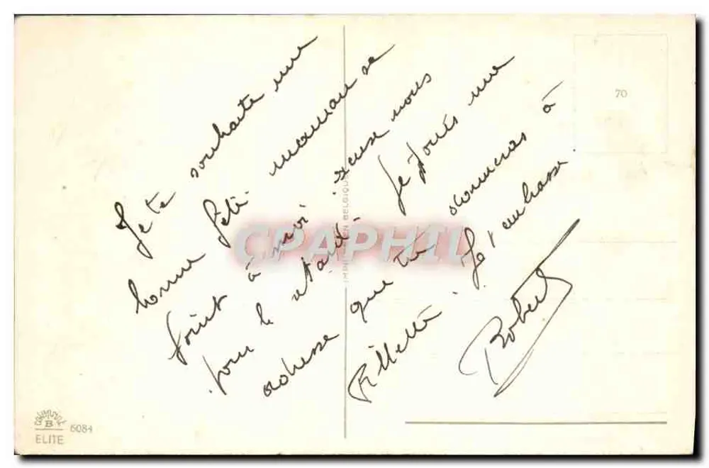 Rosen — Karte zur Gratulation — Verlag Elite, Nr. 6084 - Rückseite