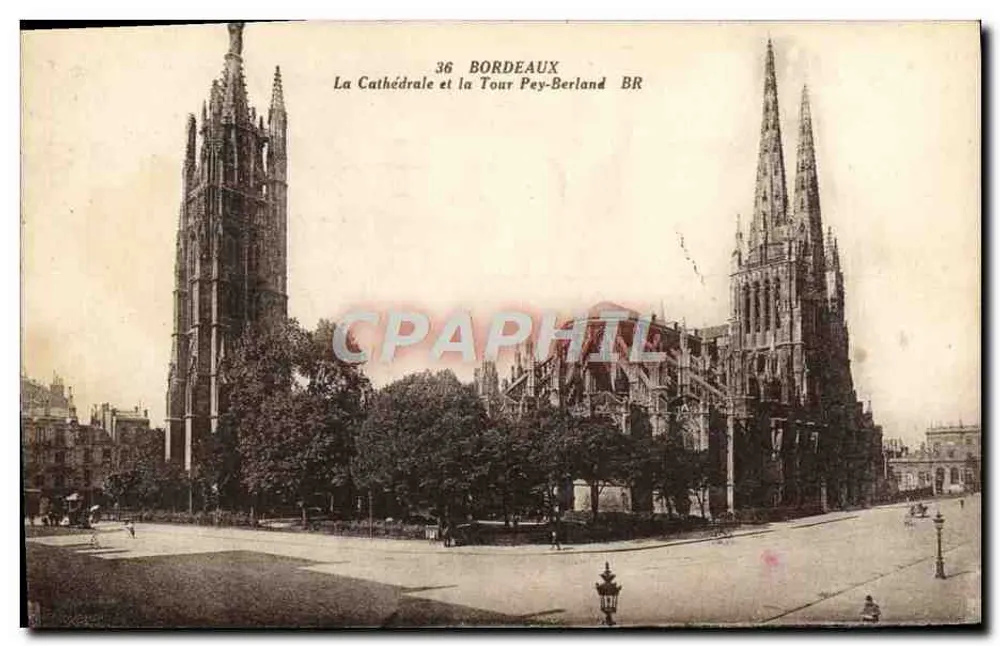 Bordeaux — Die Kathedrale und die Tour Pey-Berland — BR - Vorderseite