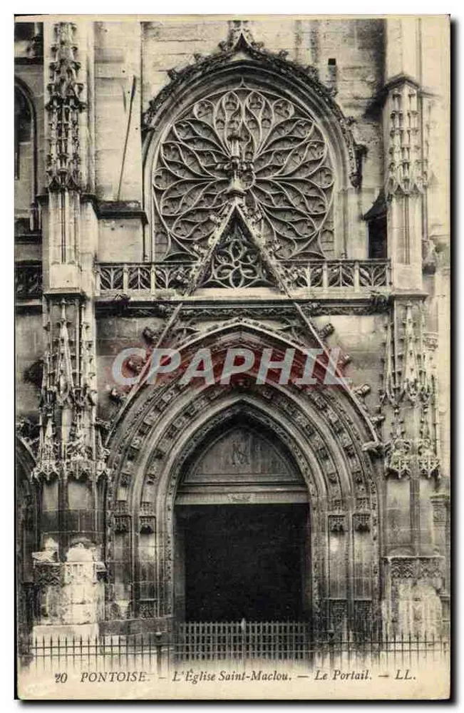 Pontoise — Die Kirche Saint-Maclou — Der Portal — LL. - Vorderseite