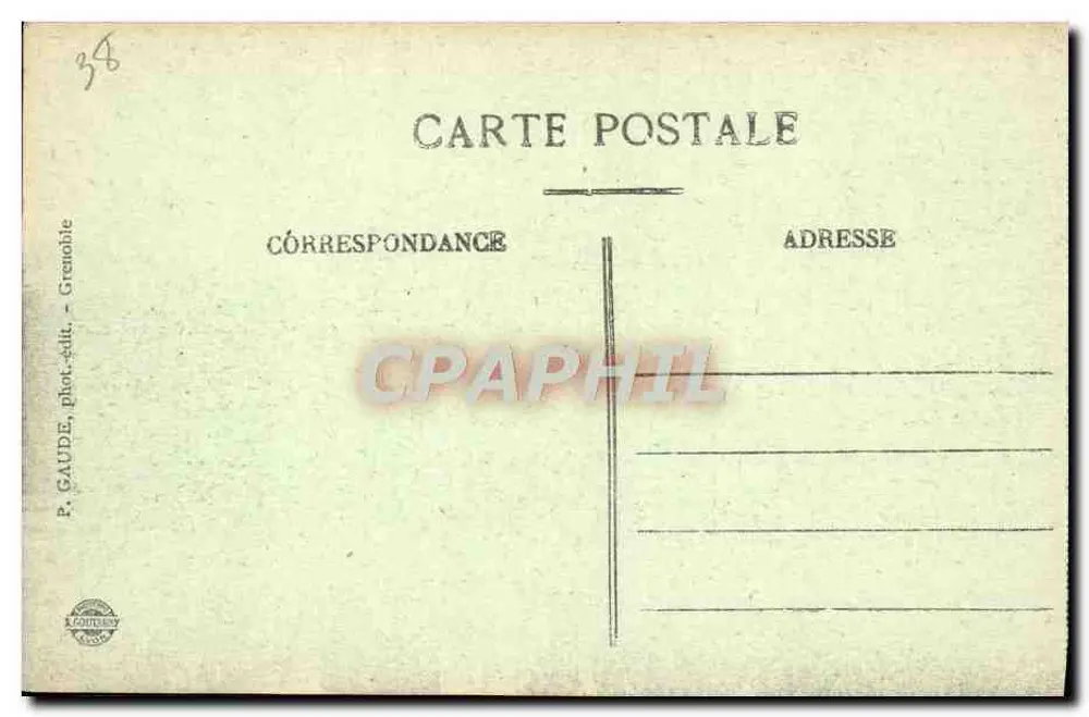 Vizille - Park des Schlosses Lesdiguières — Dauphiné, Verlag P. GAUDE, Nr. 232 - Rückseite