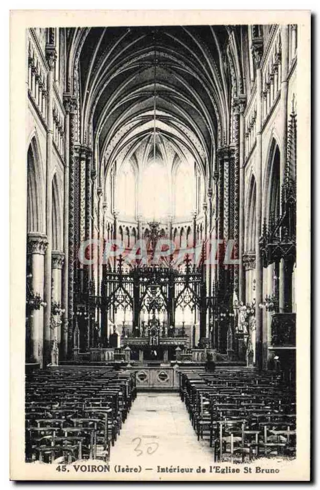 Voiron (Isère) — Interior da Igreja de São Bruno — Graphil - Frente