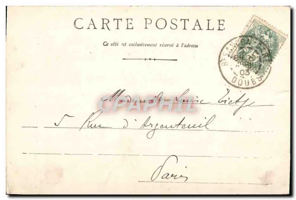 Besançon - Estátua de Victor Hugo, por Becquet - Verso