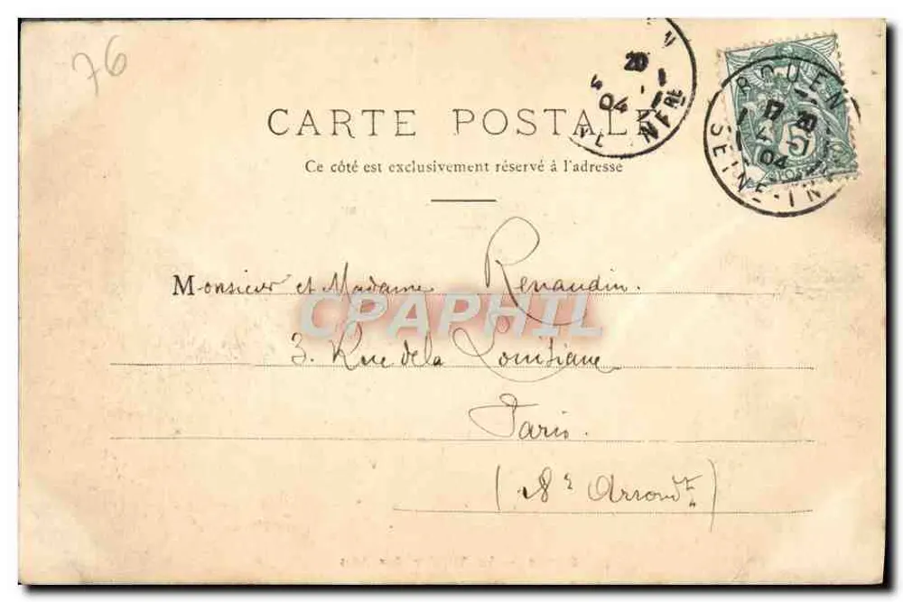 Rouen — El Teatro de las Artes — R. Deseley - Reverso