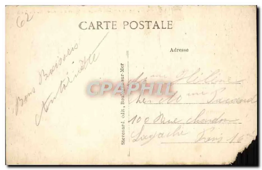 Le Portel (P.-de-C.) — A Praia com Maré Baixa — E.S. 782 - Verso