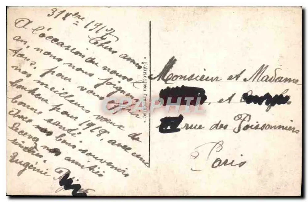Menino jovem com visco — Boa Ano — DIX 1056/2 - Verso