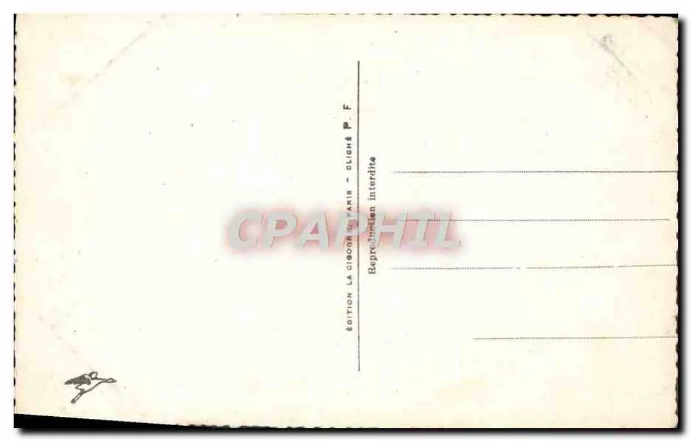 Loving couple in a heart-shaped tree — publisher P.F. n°793 - Rückseite