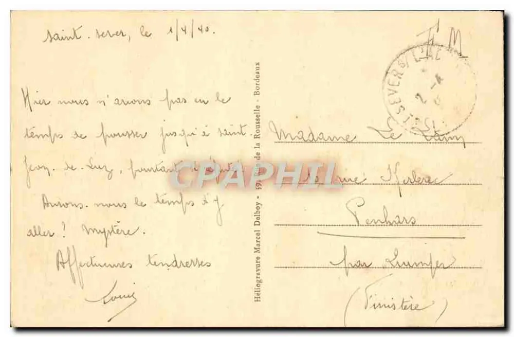 St-Jean-de-Luz (B.P.) — A Igreja — Héllélad - Verso