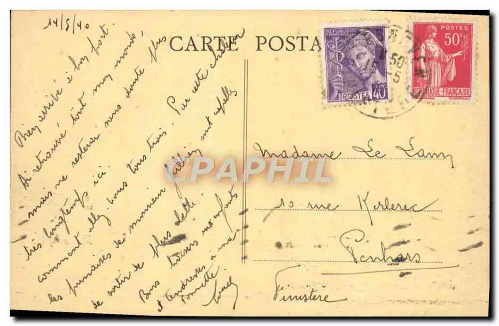 लेनेवेन (फिनिस्तेर) — जनरल ले फ्लो की प्रतिमा — कॉल. A. हून - पीछे