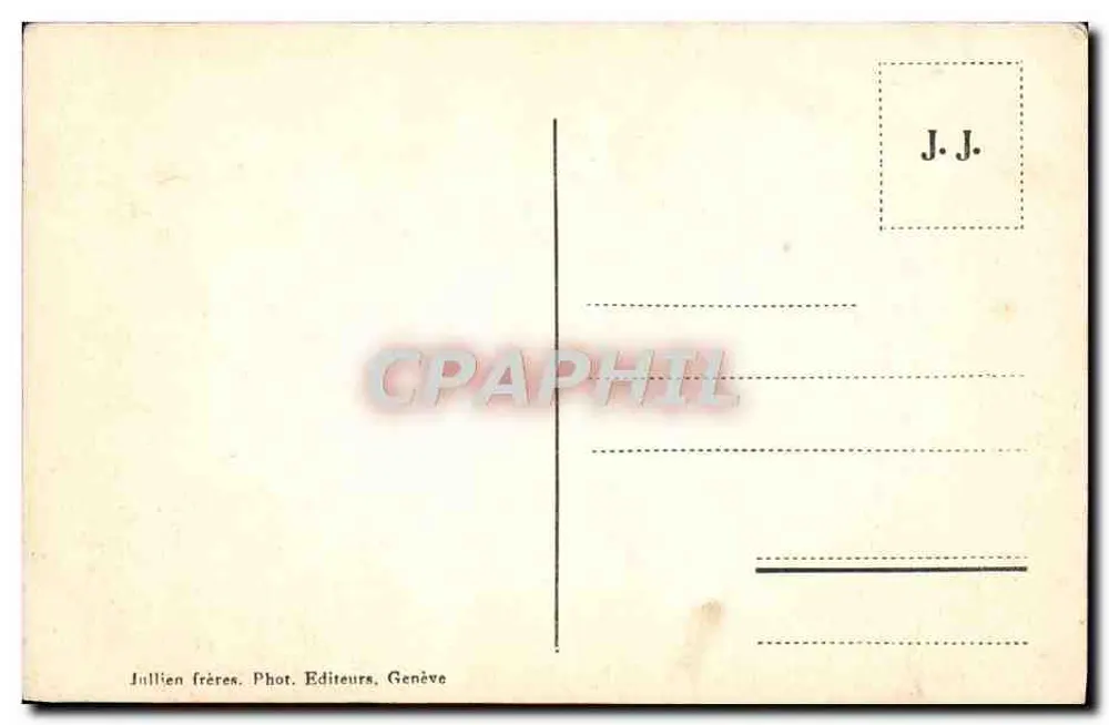 La Creusaz in der Nähe von Salvan und die Mont-Blanc-Kette — J. J. 2772 - Rückseite