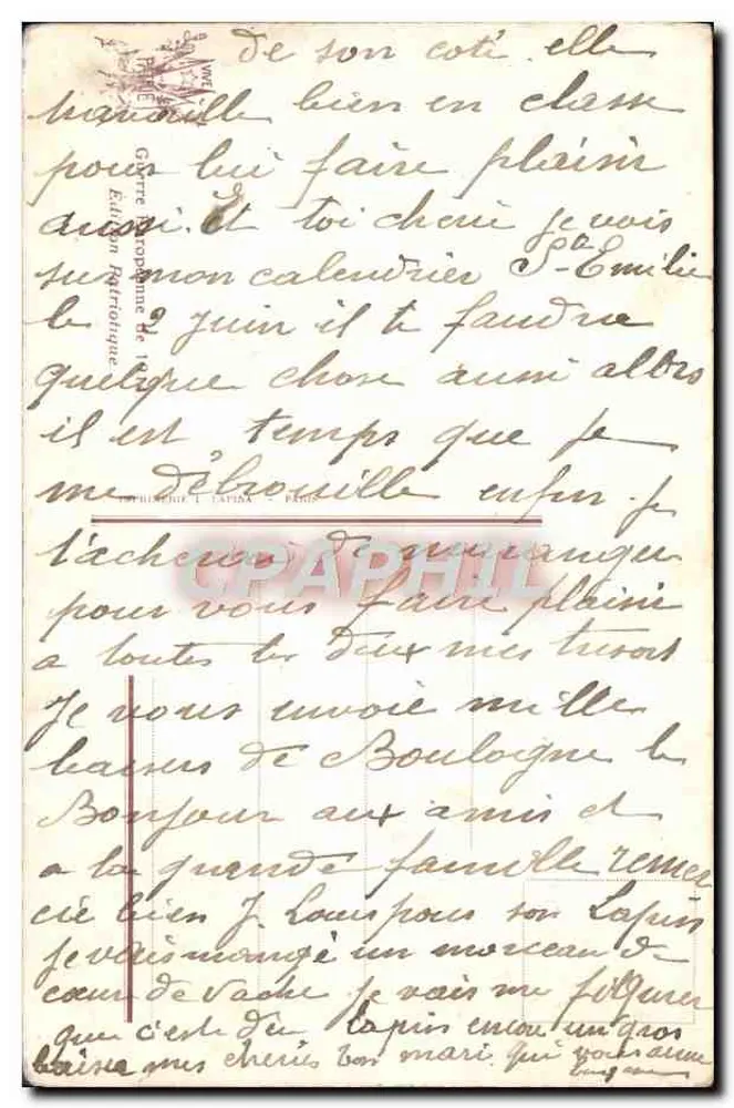 König Albert zwischen seinen Soldaten — M. L. — 1906 - Rückseite