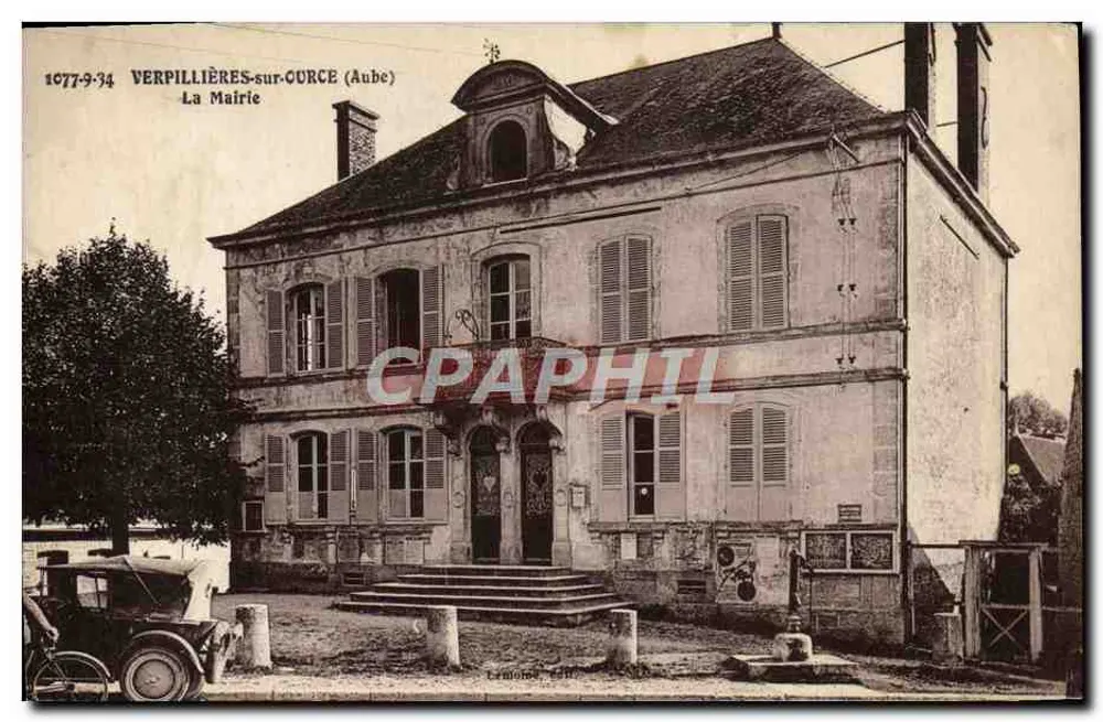 Verpillières-sur-Cource (Aube) — La Mairie — éditeur Lemoinne, n° 1677-9-34 - Recto