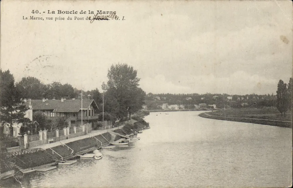 Die Schleife der Marne — Aufnahme vom Journacelle-Brücke — G.I. - Vorderseite