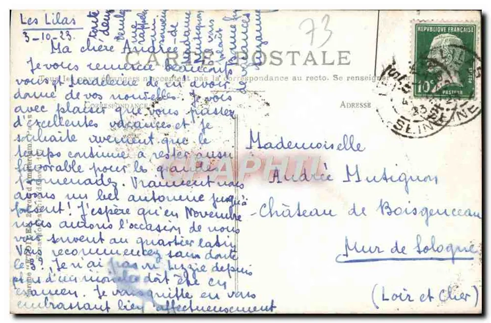 Chambéry - Der Turm des Schlosses der Herzöge von Savoyen — unbekannter Verlag, n°4 - Rückseite