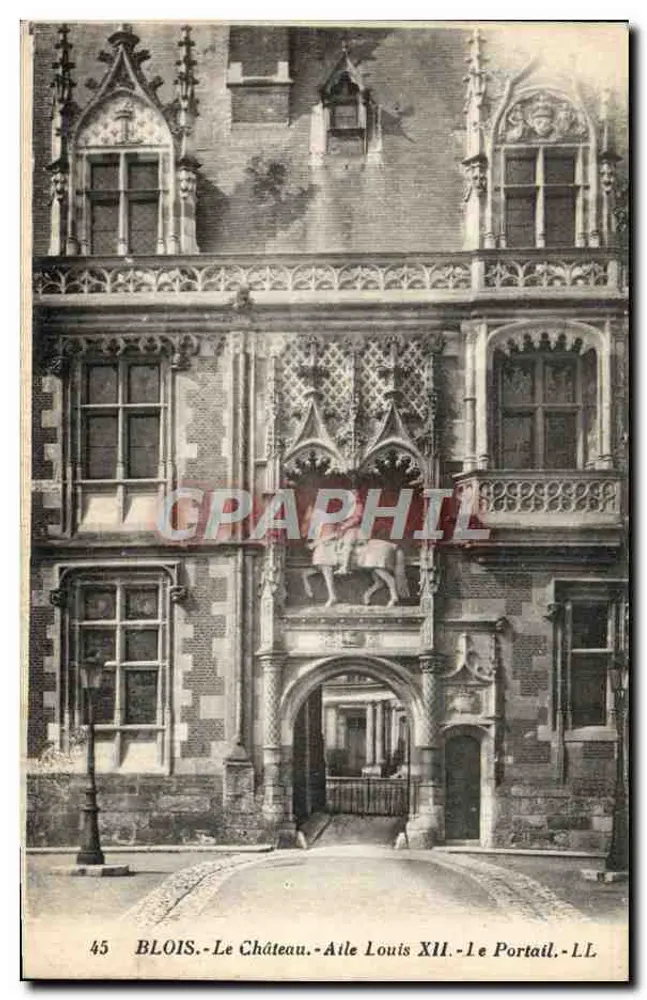Blois - Das Schloss - Flügel Louis XII - Der Portal - Vorderseite
