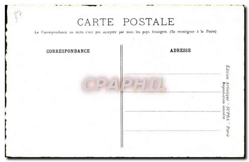 Catedral de Tours — Igrejas da França — Edição artística SIPRA Paris - Verso