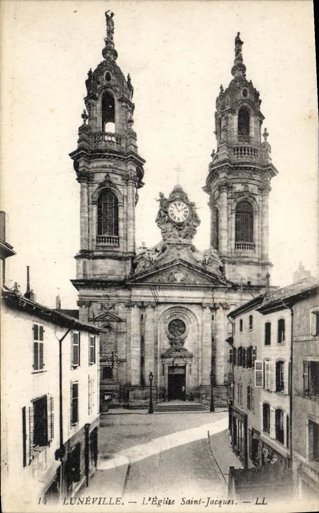 Lunéville — A Igreja de São Jacó — LL - Frente