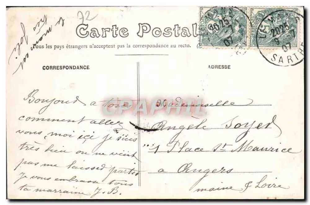 Le Mans — Catedral — Abside — Fototipia J. Bouveret Le Mans - Verso