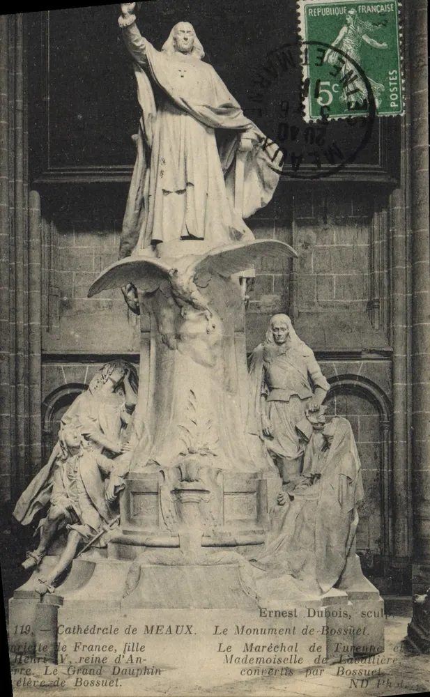 Kathedrale von Meaux — Monument von Bossuet — Ernest Dubois, Bildhauer - Vorderseite