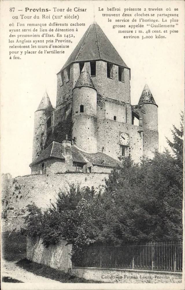 Provins - Turm von Cäsar (oder Königsturm) — 12. Jahrhundert — Sammlung Firmin Louis, Provins - Vorderseite