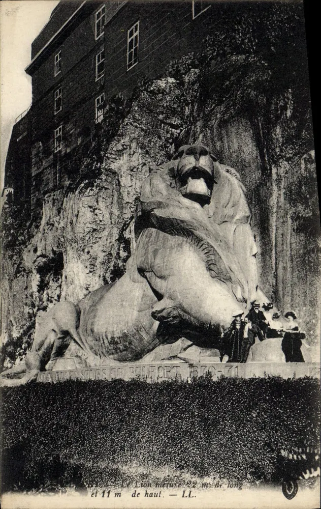 O Leão de Belfort — Monument escultor — Editor LEVY FILS & CIE, n°90 - Frente