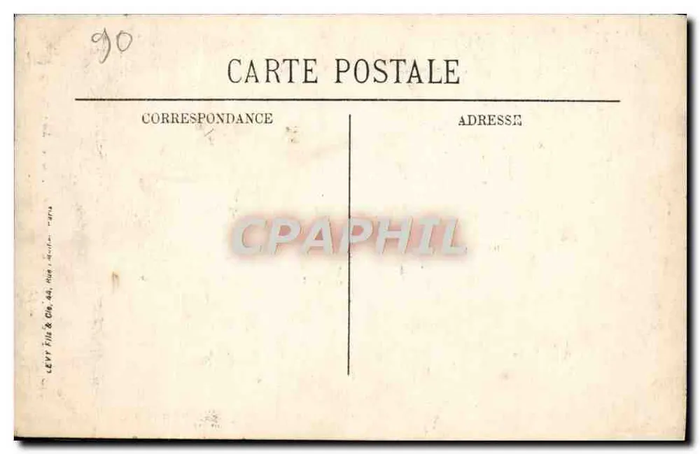O Leão de Belfort — Monument escultor — Editor LEVY FILS & CIE, n°90 - Verso