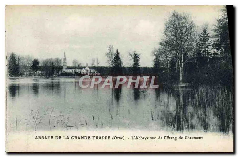 Abtei La Grande Trappe (Orne) — Ansicht des Chaumont-Teichs - Vorderseite