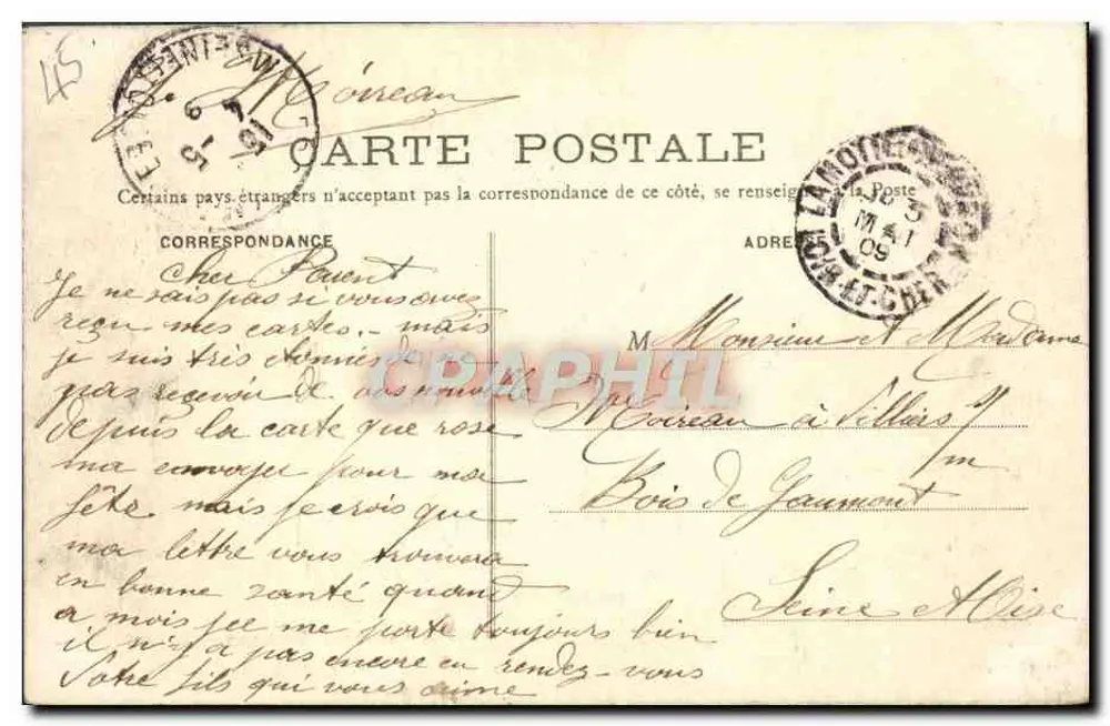 Die Ufer des Loiret — Umgebung von Orléans — 547 - Rückseite