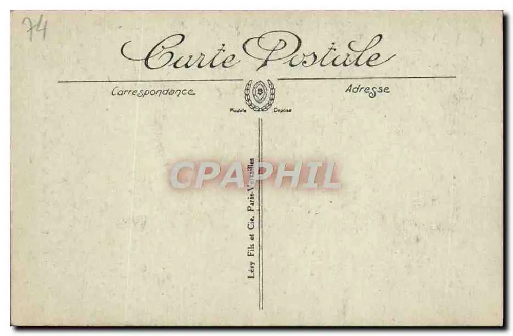 Chamonix — Abstieg vom Gipfel und das Observatorium Vallot — Lévy Fils et Cie, Paris - Rückseite