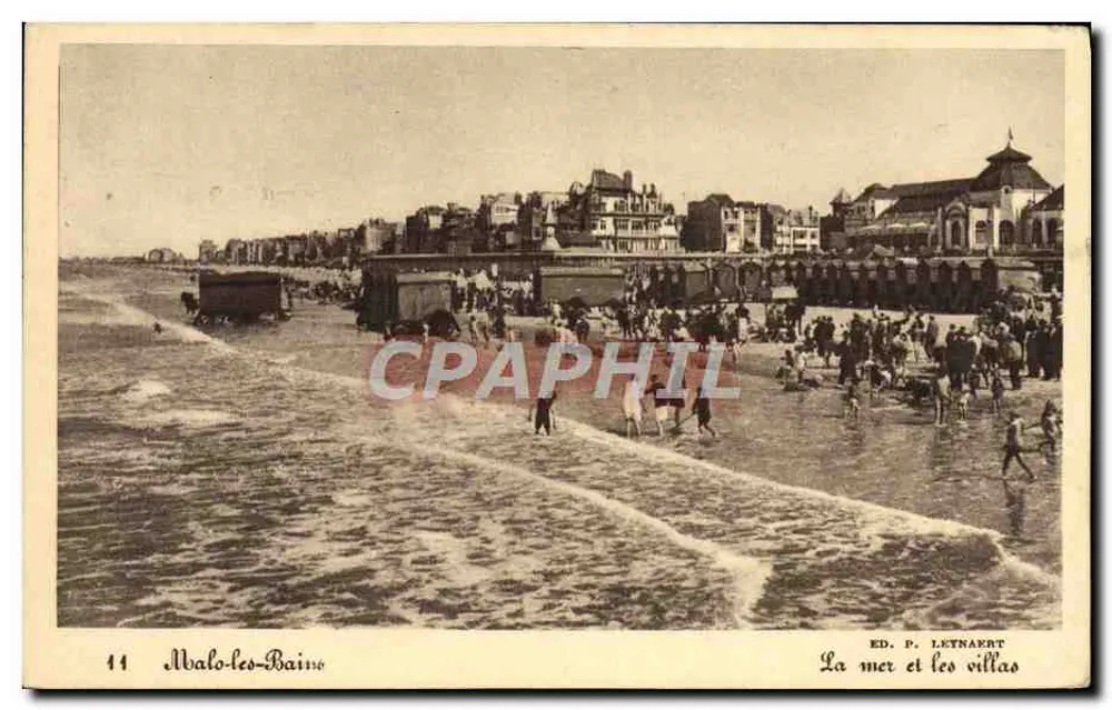 Malo-les-Bains — Der Meer und die Villen — ED. P. LETNAERT n°14 - Vorderseite