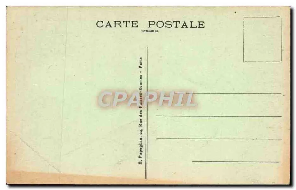 Schloss Arques la Bataille — Innenansicht des Schlosses. Reliefdarstellung von Henri IV. — Verlag E. Papèghia, Paris. - Rückseite