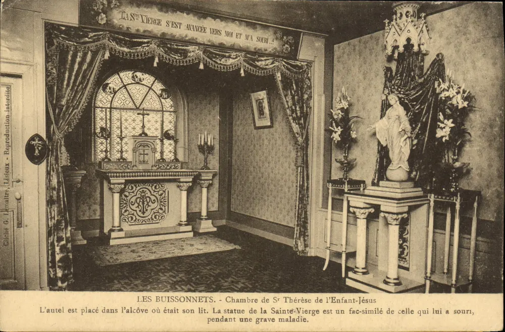 Les Buissonnets — Quarto de Santa Tereza da Criança Jesus — Editor G. Lévaillant - Frente