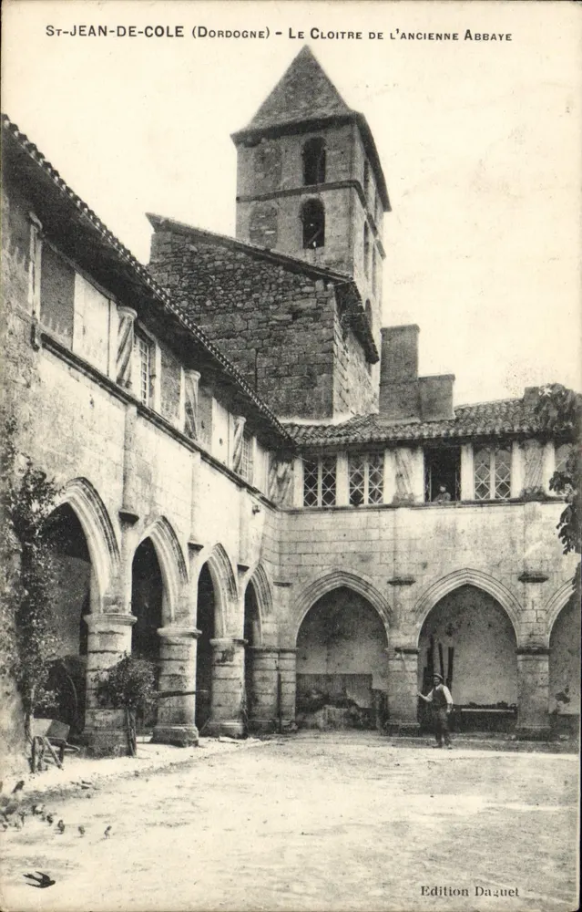 St-Jean-de-Cole (Dordogne) — O Claustro da Antiga Abadia — Edição Daquet - Frente