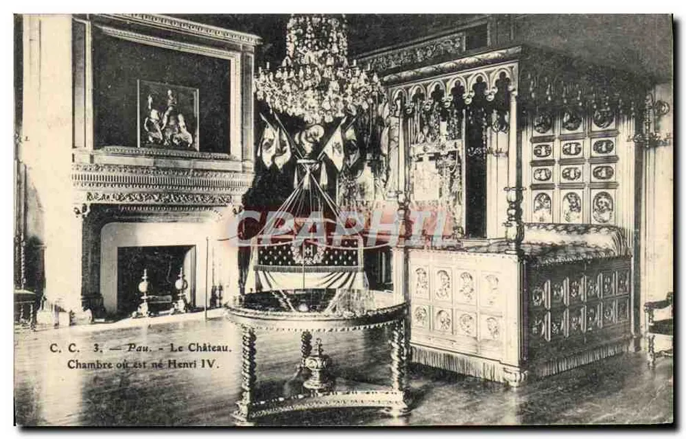Zimmer, in dem Heinrich IV geboren wurde — Schloss — Pau — C.C. 3 - Vorderseite
