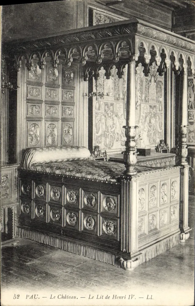 Pau — Das Schloss — Das Bett von Henri IV — LL - Vorderseite