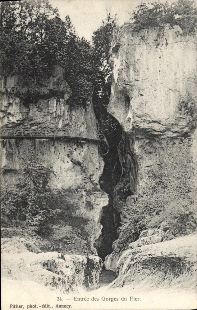 Entrada das Gorges du Fier — Pittier, fot.-edit., Annecy, n°24 - Frente