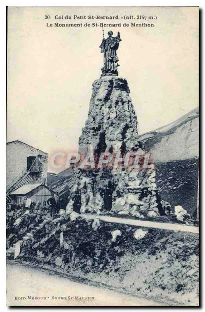 Col du Petit-St-Bernard — Monument de St-Bernard de Menthon — Edit. Baroud, Bourg-St-Maurice - Vorderseite