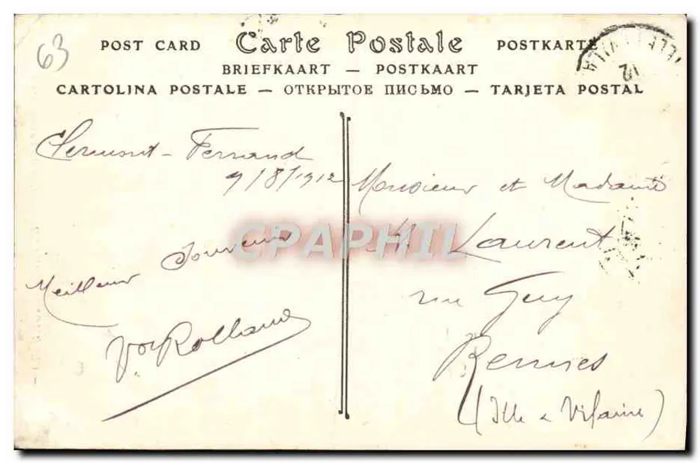 Clermont-Ferrand — Estátua de Vercingétorix — ND Phot. - Verso