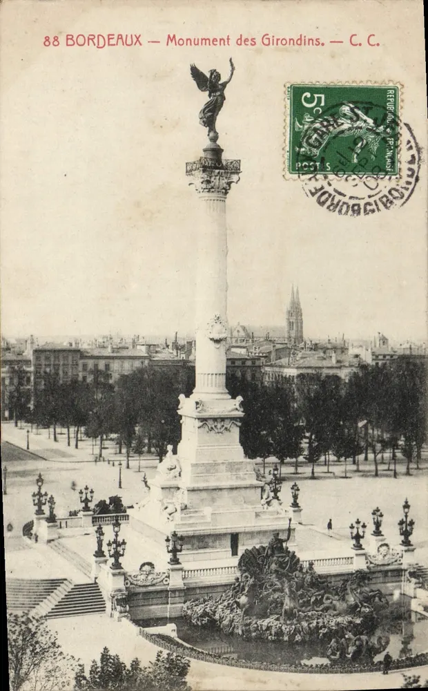 Bordeaux — Monument dos Girondinos — C. C. - Frente