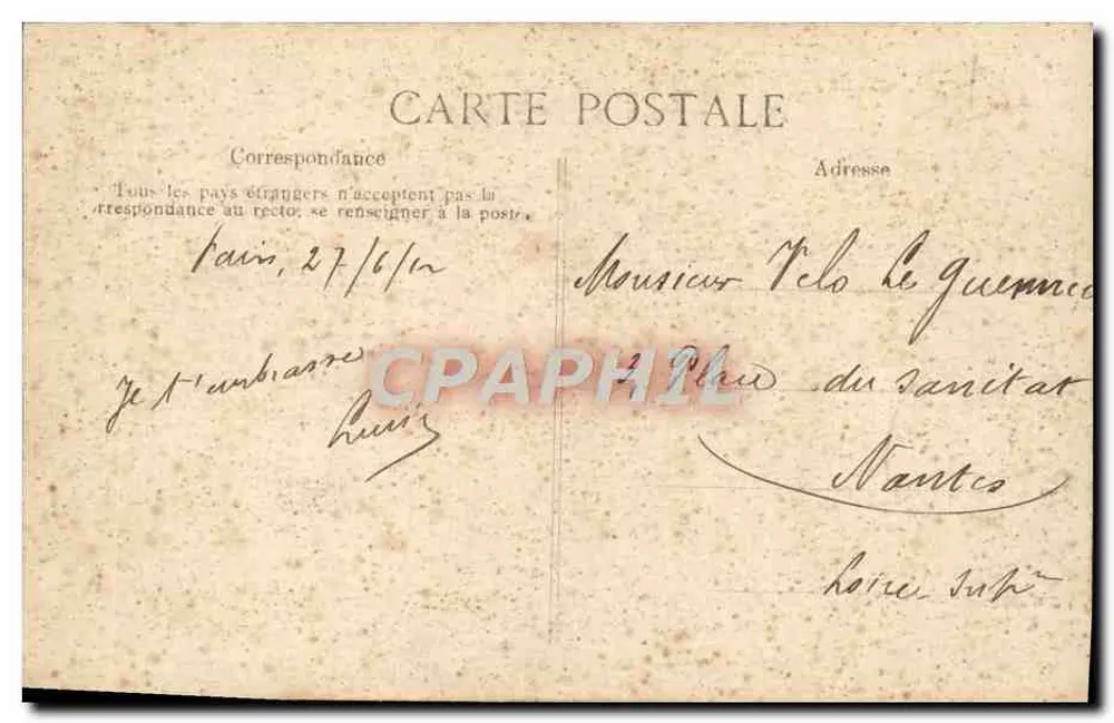 Paris — Moulin Rouge — Editor Proménuir, n° 4063 - Verso