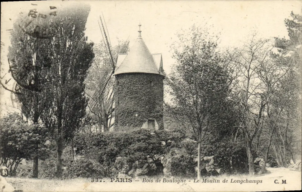Paris - Bois de Boulogne - Das Mühle von Longchamps — C.M. n°337 - Vorderseite