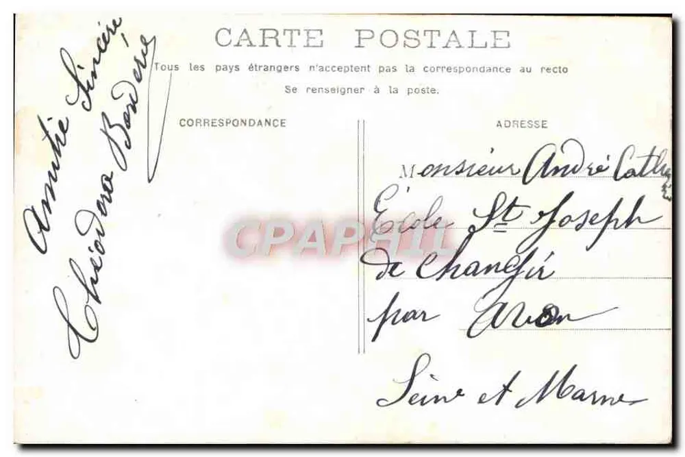 Paris - A Madeleine — vista da praça com carruagens a cavalo — editor L'Éditeur de Paris, n° 12345 - Verso